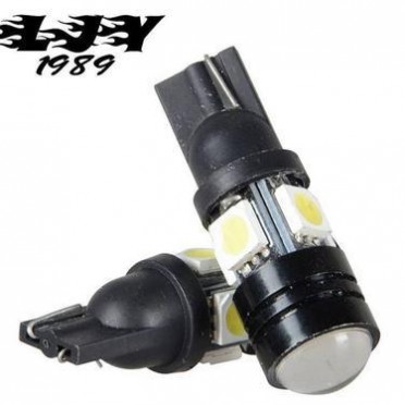 W5W汽车LED灯泡T10 5050 4SMD 1.5W小黑