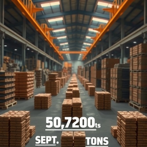 COMEX铜库存持续下降 9月1日降至50720吨(图1)