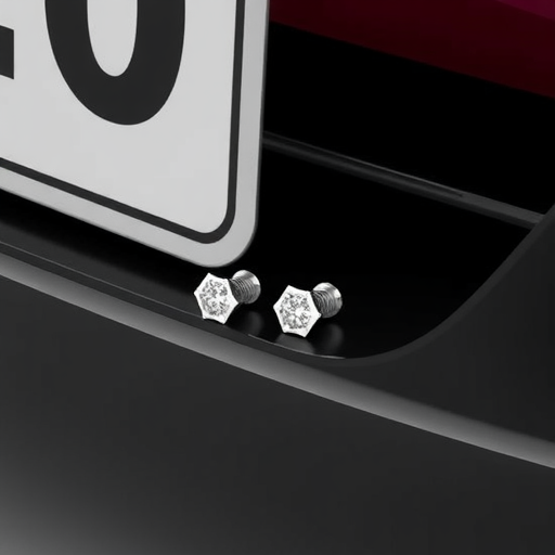 镶钻牌照框螺丝 个性车牌架螺丝 通用汽车配件(图1)