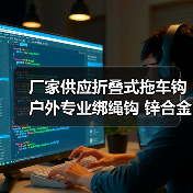 厂家供应折叠式拖车钩 户外专业绑绳钩 锌合金折叠式挂钩供应（图3）