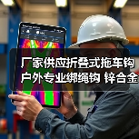 厂家供应折叠式拖车钩 户外专业绑绳钩 锌合金折叠式挂钩供应（图4）