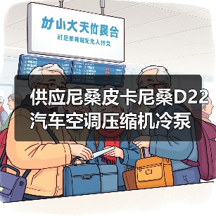 供应尼桑皮卡尼桑D22汽车空调压缩机冷泵（图2）