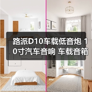 路派D10车载低音炮 10寸汽车音响 车载音箱 厂家一件代发（图2）