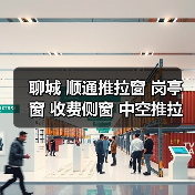 聊城 顺通推拉窗 岗亭窗 收费侧窗 中空推拉窗（图1）