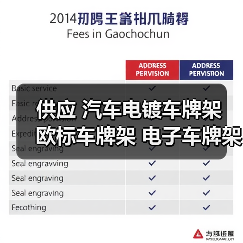 供应 汽车电镀车牌架 欧标车牌架 电子车牌架 汽车牌照框（图4）