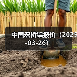 中国宏桥铝报价（2025-03-26）（图1）