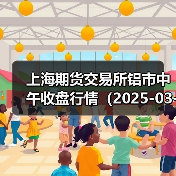 上海期货交易所铝市中午收盘行情（2025-03-19 11: