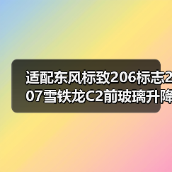 适配东风标致206标志207雪铁龙C2前玻璃升降器开关汽车车窗控制器（图2）