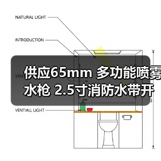 供应65mm 多功能喷雾水枪 2.5寸消防水带开花直流枪头 农用灌溉（图2）