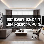 搬运车配件 车脚轮 手动搬运车80*70PU 聚氨脂轮诺力叉车车脚轮（图2）