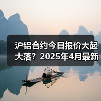 沪铝合约今日报价大起大落？2025年4月最新行情速览（图1）