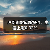 沪铝期货最新报价：主连上涨0.32%