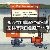 永添农用车配件储气罐塑料薄款白色原厂** 风菱cd版**真空筒（图2）