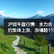 沪铝午盘行情：主力合约集体上涨，涨幅超1%（图4）