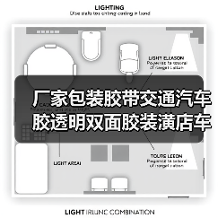 厂家包装胶带交通汽车胶透明双面胶装潢店车改双面胶现货批发（图1）
