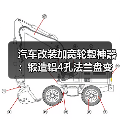汽车改装加宽轮毂神器：锻造铝4孔法兰盘变位器垫（图4）