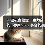 沪铝夜盘收盘:主力合约下跌0.55% 多合约跌幅超0.4%(图1) 沪铝夜盘收盘:主力合约下跌0.55% 多合约跌幅超0.4%(图1)