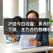 沪铝今日收盘：多合约下跌，主力合约跌幅收窄（图1）