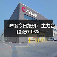 沪铝今日报价：主力合约涨0.15%（图3）