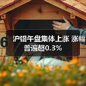 沪铝午盘集体上涨 涨幅普遍超0.3%（图4）