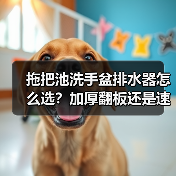 拖把池洗手盆排水器怎么选？加厚翻板还是速排下水器？