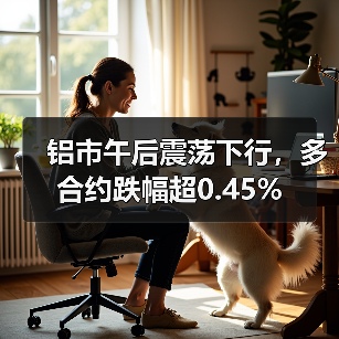铝市午后震荡下行，多合约跌幅超0.45%（图2）