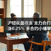 沪铝夜盘收涨 主力合约涨0.25% 多合约小幅攀升（图4）