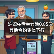 沪铝午盘主力跌0.85% 其他合约集体下行（图1）