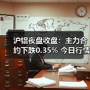 沪铝夜盘收盘：主力合约下跌0.35% 今日行情如何？（图1）