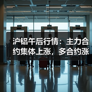 沪铝午后行情：主力合约集体上涨，多合约涨幅超1.4%（图4）