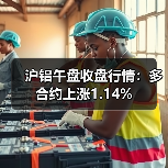 沪铝午盘收盘行情：多合约上涨1.14%