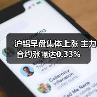 沪铝早盘集体上涨 主力合约涨幅达0.33%（图2）