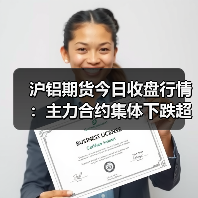 沪铝期货今日收盘行情：主力合约集体下跌超0.3%（图3）