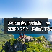沪铝早盘行情解析：主连涨0.29% 多合约下跌（图1）