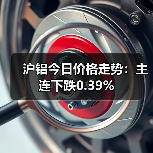 沪铝今日价格走势：主连下跌0.39%