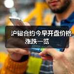 沪铝合约今早开盘价格涨跌一览（图1）