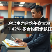 沪铝主力合约午盘大涨1.42% 多合约同步飘红（图2）
