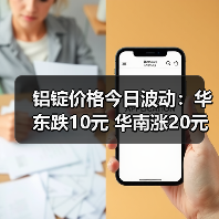 铝锭价格今日波动：华东跌10元 华南涨20元 区域市场差异大