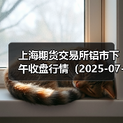 上海期货交易所铝市下午收盘行情（2025-07-03 15:03）（图1）